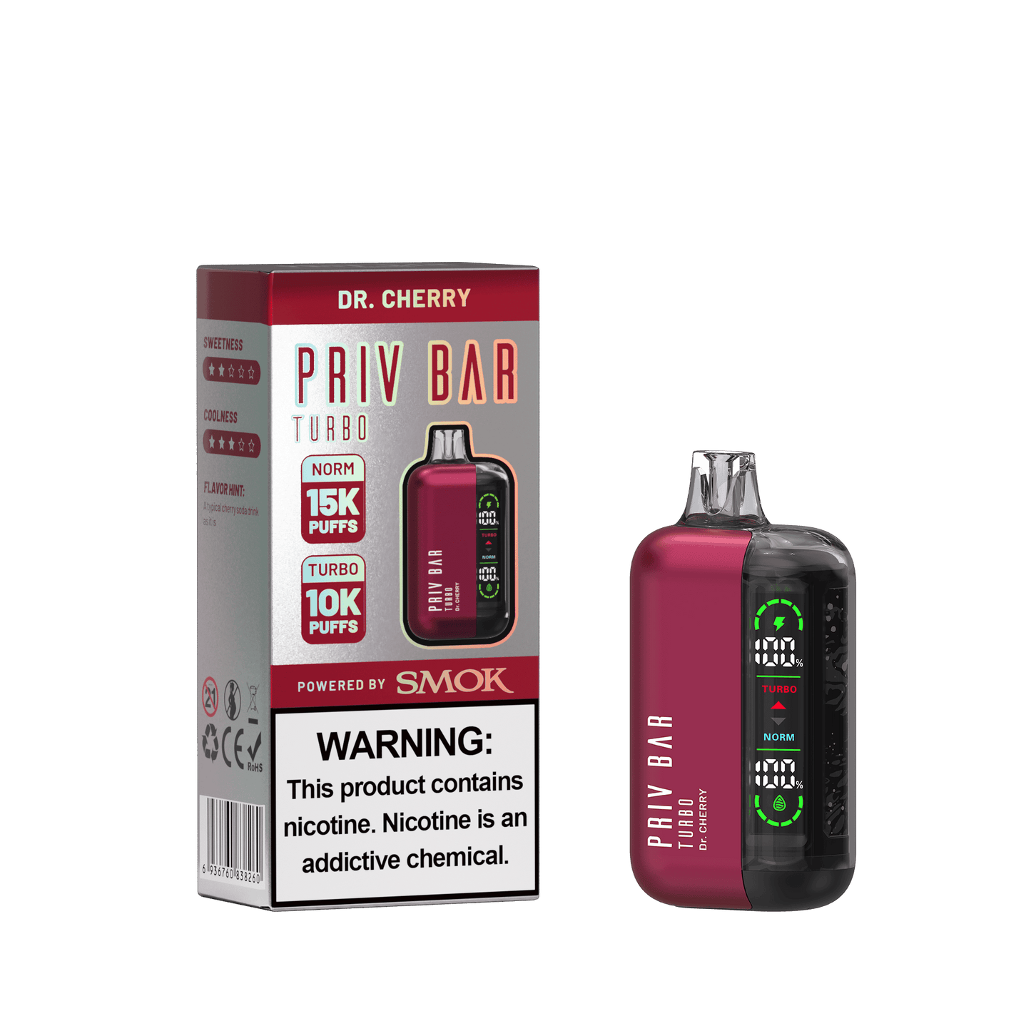 PRIV Bar Turbo by SMOK Disposable 16mL (5/Pack)