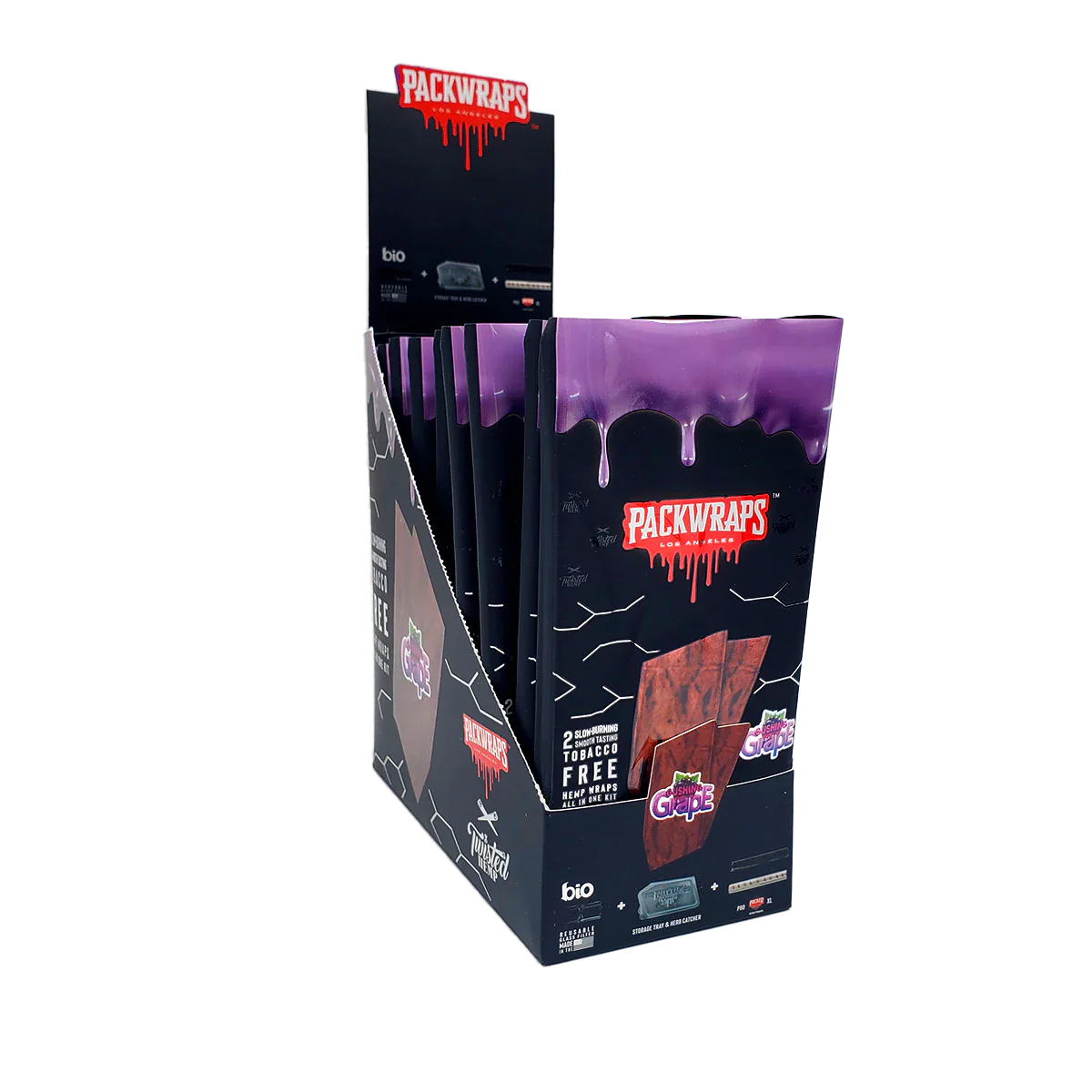 Packwraps X Twisted Hemp Wrap Kit 2ct (10/Pack) [DROPSHIP]
